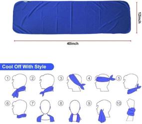 img 2 attached to 🧊 [10 Pack] Cooling Towel (40"x12"), Ice Towel, Soft Breathable Chilly Towel, Microfiber Towel for Yoga, Sport, Running, Gym, Workout, Camping, Fitness, and More Activities - Enhancing SEO-friendly Product Title