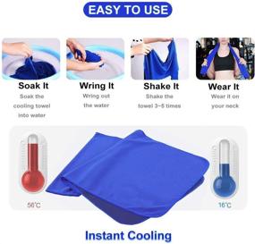 img 3 attached to 🧊 [10 Pack] Cooling Towel (40"x12"), Ice Towel, Soft Breathable Chilly Towel, Microfiber Towel for Yoga, Sport, Running, Gym, Workout, Camping, Fitness, and More Activities - Enhancing SEO-friendly Product Title