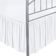 🛏️ enhance your bedroom with arlinen ruffled bed skirt - white king, easy fit & elegant wrap with platform ruffle bed skirts (12-inch drop) logo
