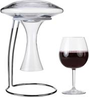 lily's home wine decanter drying stand with rubber coated top and cleaning brush - prevent scratches, ideal for large bottomed wine decanters (decanter and wine glass not included) logo