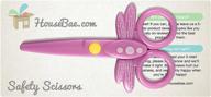 housebae dragonfly child safety scissors, 4.75 inch - pink logo