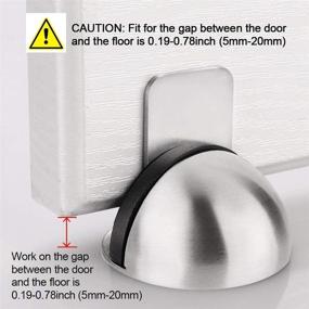 img 2 attached to 🚪 COCIVIVRE 8 Pack Magnetic Door Stopper - Stainless Steel Door Holder Catch with Rubber Hold Open, Includes Screw and Double Sided Adhesive Tape - No Drill Brushed Satin Floor Mount