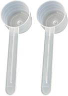 🥄 long handle measuring scoops for coffee, protein powder, and dry goods - 1 fl. oz. (2 tbsp), 29.6 ml, 1/8 cup | food grade, bpa & phthalate free - pack of 2 logo