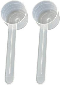 img 1 attached to 🥄 Long Handle Measuring Scoops for Coffee, Protein Powder, and Dry Goods - 1 fl. oz. (2 tbsp), 29.6 mL, 1/8 Cup | Food Grade, BPA & Phthalate Free - Pack of 2