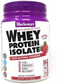 img 4 attached to 🍓 Bluebonnet Nutrition Grass Fed Whey Protein Isolate Powder - 26g Protein, No Added Sugar, Non-GMO, Gluten Free, Soy Free, Kosher Dairy - 1 Lb, 14 Servings (Strawberry Flavor)