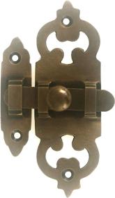 img 2 attached to 🔒 Nesha's Exquisite Antique Brass Slide Latch: Perfect for Elegant Cabinet Makeovers