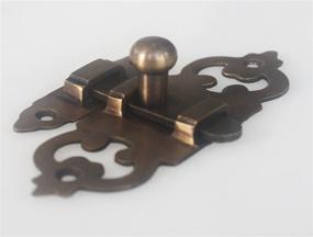 img 1 attached to 🔒 Nesha's Exquisite Antique Brass Slide Latch: Perfect for Elegant Cabinet Makeovers