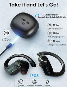 img 1 attached to XLeader SoundAngel Sport5 - HiFi Deep Bass Sport Wireless Earbuds IPX8 Waterproof Bluetooth Earphone with Compact Charging Case Comfortable Sports Earphones in Ear for Workout Running Fitness