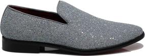 img 3 attached to 👞 Sparkle in Style with Enzo Romeo Vintage Glitter Loafers: Trendy Men's Shoes