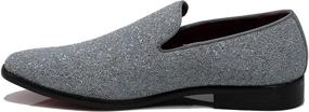 img 2 attached to 👞 Sparkle in Style with Enzo Romeo Vintage Glitter Loafers: Trendy Men's Shoes