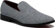 👞 sparkle in style with enzo romeo vintage glitter loafers: trendy men's shoes logo