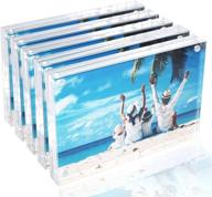 📷 5pack toolsure acrylic picture frames 4x6 inches - clear magnetic frame with gift box package логотип