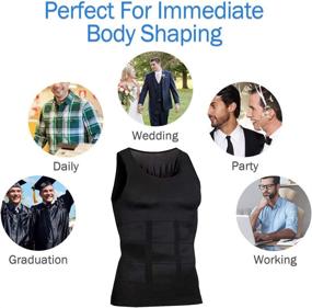 img 1 attached to 👕 Men's Aptoco Compression Shirts Shapewear Vest | Body Slimming Tank Top for Abs and Abdomen | Elastic Undershirt Body Shaper