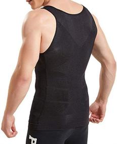 img 3 attached to 👕 Men's Aptoco Compression Shirts Shapewear Vest | Body Slimming Tank Top for Abs and Abdomen | Elastic Undershirt Body Shaper