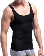 👕 men's aptoco compression shirts shapewear vest | body slimming tank top for abs and abdomen | elastic undershirt body shaper logo