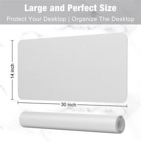 img 2 attached to 🖥️ Hsurbtra Desk Pad: XL Extended Mouse Pad & Waterproof Blotter Protector for Office/Home - Gray, 30"x14