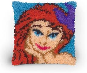 img 3 attached to Get Crafty with Dimensions Disney Princess Ariel Latch Hook Craft Kit, 12'' x 12''!