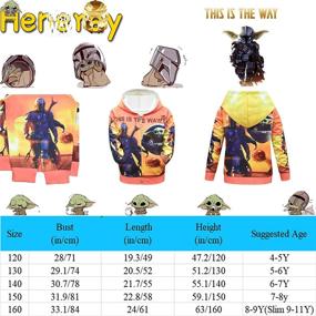 img 3 attached to 🎭 Heneray Kids Mandalorian Hoodie: The Ultimate 'This is The Way' Hooded Sweatshirt for Star Wars Fans