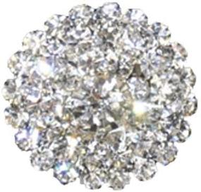 img 1 attached to Rhinestone Button BRB 100 4 Inch Silver