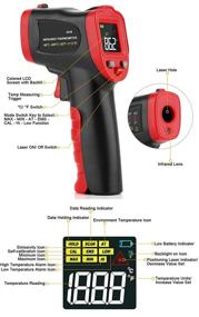img 2 attached to Multipurpose Digital Laser Infrared Thermometer for Kitchen, BBQ, Objects, Water & Industrial Use - Handheld Temp Gun with Alarm Function, Non-Human Laser IR Technology -58℉~1112℉