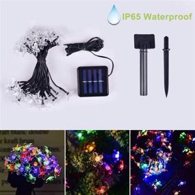 img 2 attached to 🌟 Sprklinlin 50 LED 16.4ft Multicolor Solar String Lights - Outdoor Decor for Tree, Patio, Garden Room - Waterproof Fairy Flower Christmas Lights - 2 Pack - Ideal for Holiday