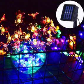 img 3 attached to 🌟 Sprklinlin 50 LED 16.4ft Multicolor Solar String Lights - Outdoor Decor for Tree, Patio, Garden Room - Waterproof Fairy Flower Christmas Lights - 2 Pack - Ideal for Holiday