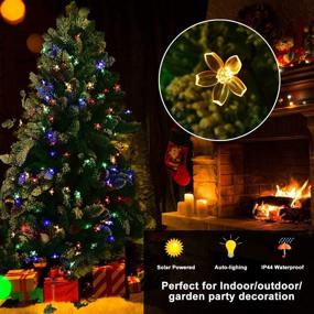 img 1 attached to 🌟 Sprklinlin 50 LED 16.4ft Multicolor Solar String Lights - Outdoor Decor for Tree, Patio, Garden Room - Waterproof Fairy Flower Christmas Lights - 2 Pack - Ideal for Holiday