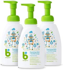 img 4 attached to 🍼 Babyganics Foaming Dish & Bottle Soap, Fragrance-Free, Pump Bottle, 16oz, 3-Pack, Varying Packaging