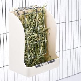 img 1 attached to 🐇 Efficient Hay Feeder for Small Pets - Reduce Waste with Hanging Alfalfa and Timothy Hay Dispenser, Ideal for Rabbits, Guinea Pigs, and Chinchillas