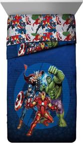 img 3 attached to Full Size Jay Franco Marvel Avengers Blue Circle Bed Set