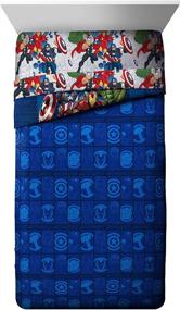 img 2 attached to Full Size Jay Franco Marvel Avengers Blue Circle Bed Set