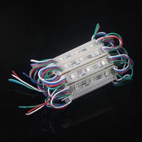 img 1 attached to 🌟 VIPMOON 200Pcs/600LEDs Storefront Lights: Waterproof DC 12V 5050 RGB SMD 3 LED Module Lamps