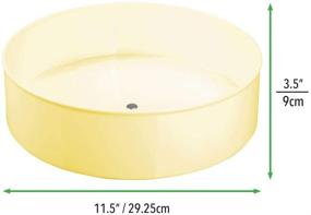 img 1 attached to 🟡 mDesign Plastic Spinning Lazy Susan Turntable Storage Tray - Rotating Organizer for Craft, Sewing, Hobby, Art Supplies in the Home, Classroom or Studio - Light Yellow