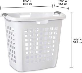 img 1 attached to 🧺 Sterilite 12258004 Ultra Easy Carry Hamper: Convenient White Hamper with Titanium Inserts - 4-Pack
