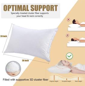 img 3 attached to Sannobel 2 Pack Premium Plush Pillow