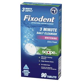 img 3 attached to Fixodent 3 Minute Daily Cleanser with Scope - 90 ct: Fast-Acting Denture Cleaning Tablets
