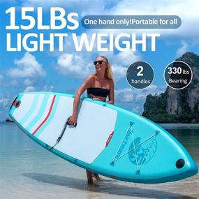 img 2 attached to 🏄 Surfwave 10'8''×33''×6'' Inflatable SUP Board with Camera Mount - Perfect for Beginners & Experts; Includes 5L Waterproof Bag, Floatable Paddle, & 5MIN Fast Inflate