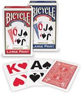 large print bicycle playing cards - 2 pack logo