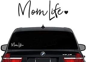 img 4 attached to 🚗 Mom Life Decal Vinyl Sticker for Cars Trucks Vans Walls Laptop - White, 7.5 inches