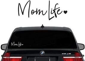 img 3 attached to 🚗 Mom Life Decal Vinyl Sticker for Cars Trucks Vans Walls Laptop - White, 7.5 inches