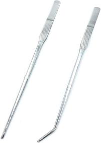 img 4 attached to FRUTA Long Reptiles Feeding Tongs Stainless Steel Straight and Curved Tweezers Set - Premium Tools for Reptiles, Lizards, Bearded Dragons, Geckos, Snakes, Birds, and Aquatic Plants