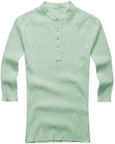 img 3 attached to Рубашка Henley с рукавом Хлопок Henleys