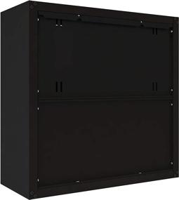 img 1 attached to 🏠 Home-Ready Wall Steel Cabinet with Two Doors in Black and Grey - Ideal for Assembling