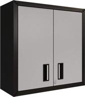 🏠 home-ready wall steel cabinet with two doors in black and grey - ideal for assembling logo