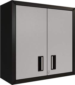 img 4 attached to 🏠 Home-Ready Wall Steel Cabinet with Two Doors in Black and Grey - Ideal for Assembling