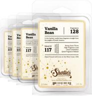 🕯️ shortie's candle company bulk pack of vanilla bean wax melts - formula 117-4 highly scented bars - made with natural oils - bakery & food air freshener cubes collection логотип