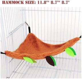 img 3 attached to SEIS 5pcs Hamster Hanging Cage Accessories Set - Leaf Wood Design for Small Animals: Hammock, Swing, Ropeway - Ideal for Guinea Pig, Rat, Birds, Parrot, Gerbil, Sugar Glider, Squirrel (5 Pcs)