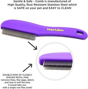 img 3 attached to 🐾 Hertzko Double Row Teeth Comb: Efficiently Removes Debris from Your Pet's Coat - Ideal for Dogs and Cats