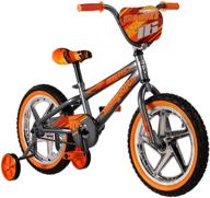 🚲 mongoose skid boy's freestyle bmx bike with training wheels, 16-inch wheels in stylish grey shade logo