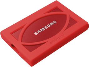 img 2 attached to 🔴 Прочный красный чехол для портативного SSD Samsung T7, T7 Touch - Защищает от ударов и падений - Доступно в версиях 1ТБ, 2ТБ, 500ГБ - Чехол-бампер Alltravel для внешнего SSD - USB 3.2.